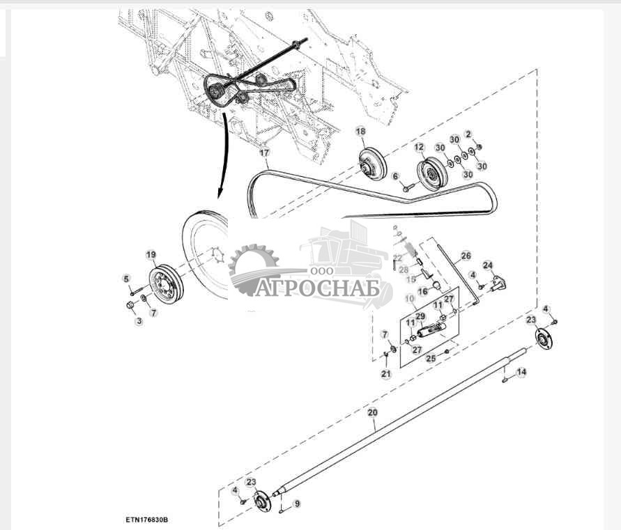 Привод промежуточного вал сепаратора 